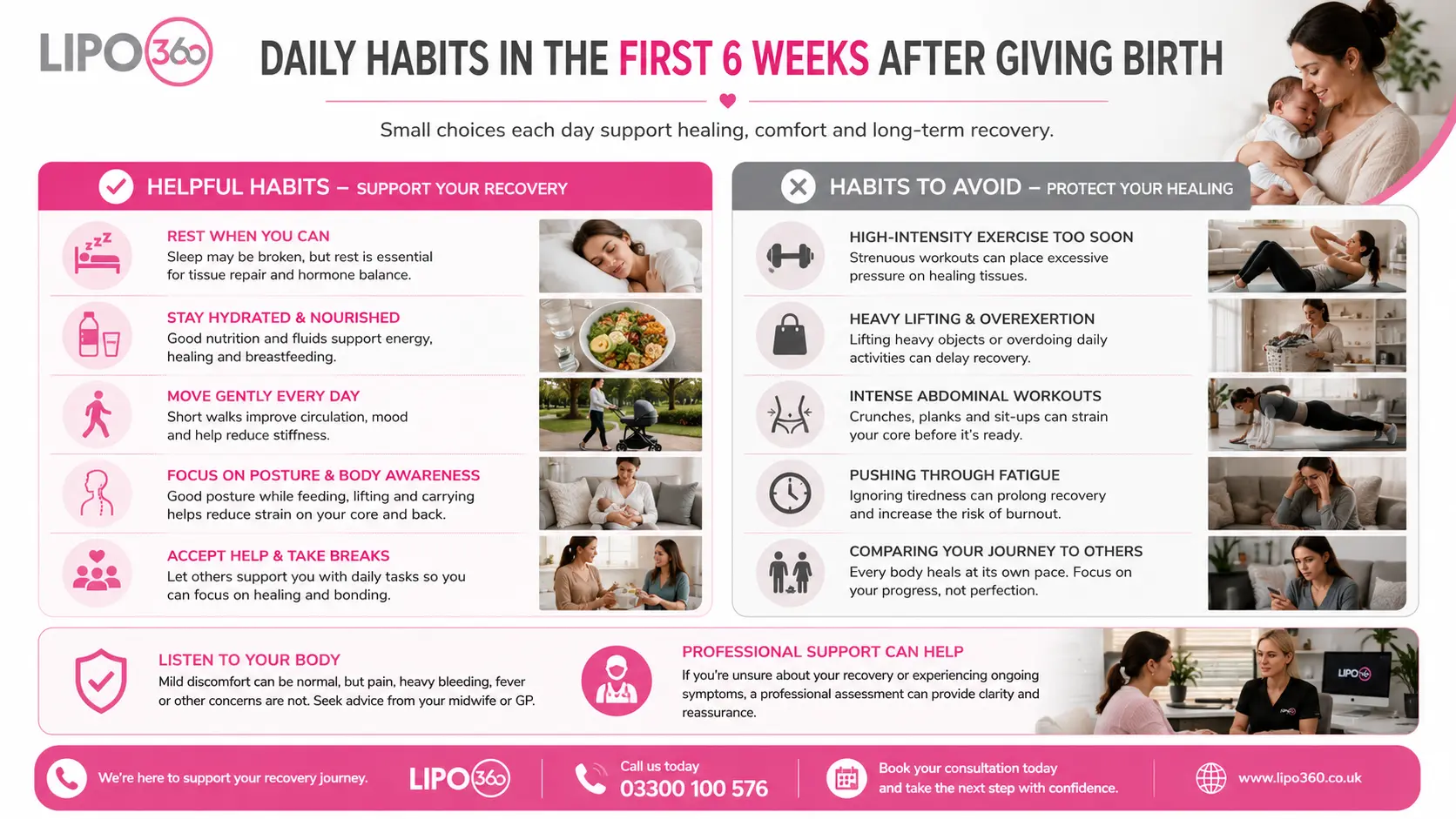 What to Do (and Avoid) in the First 6 Weeks After Giving Birth To Avoid Diastasis Recti 3 First 6 Weeks After Giving Birth To Avoid Diastasis Recti Maplehurst : Daily Habits in the First 6 Weeks After Giving Birth
